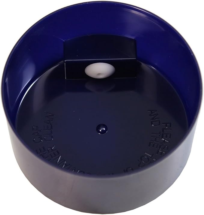 Tightpac Teavac 6-Ounce Vacuum Sealed Tea Storage Container, Blue Cap and White Body/Floral Design