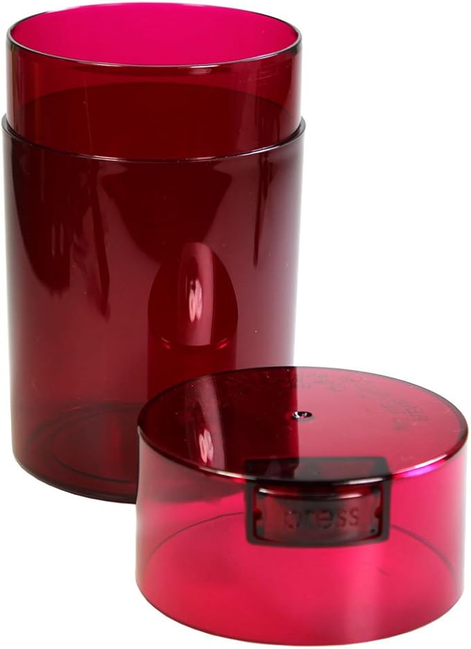Tightvac - 1 to 6 oz Vacuum Sealed Storage Container - Red Tint