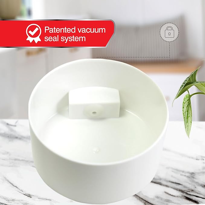 Tightvac 1 oz to 6 ounce - Patented Airtight Container | Multi-use Vacuum Container Works as Smell Proof Containers for Herbs and Dry Goods. White