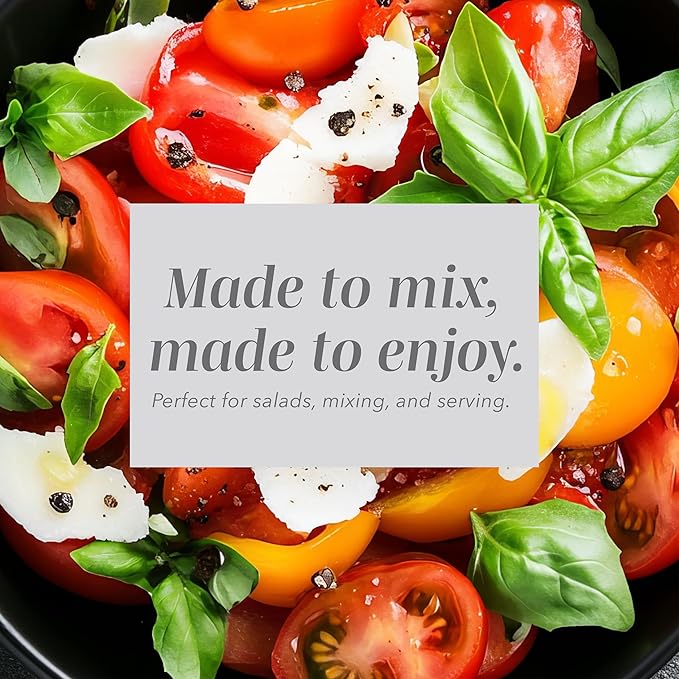 COOK WITH COLOR Mixing Bowls with Lids - 12 Piece Plastic Nesting Bowls Set includes 6 Prep Bowls and 6 Lids, Microwave Safe Mixing Bowl Set, Grey Embossed