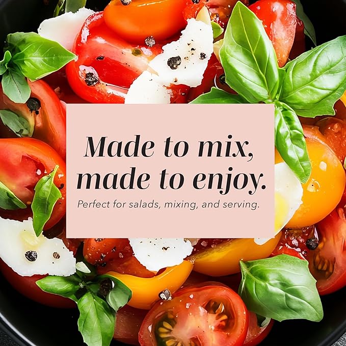 COOK WITH COLOR Mixing Bowls with Lids - 12 Piece Plastic Nesting Bowls Set includes 6 Prep Bowls and 6 Lids, Microwave Safe Mixing Bowl Set, Pink Embossed